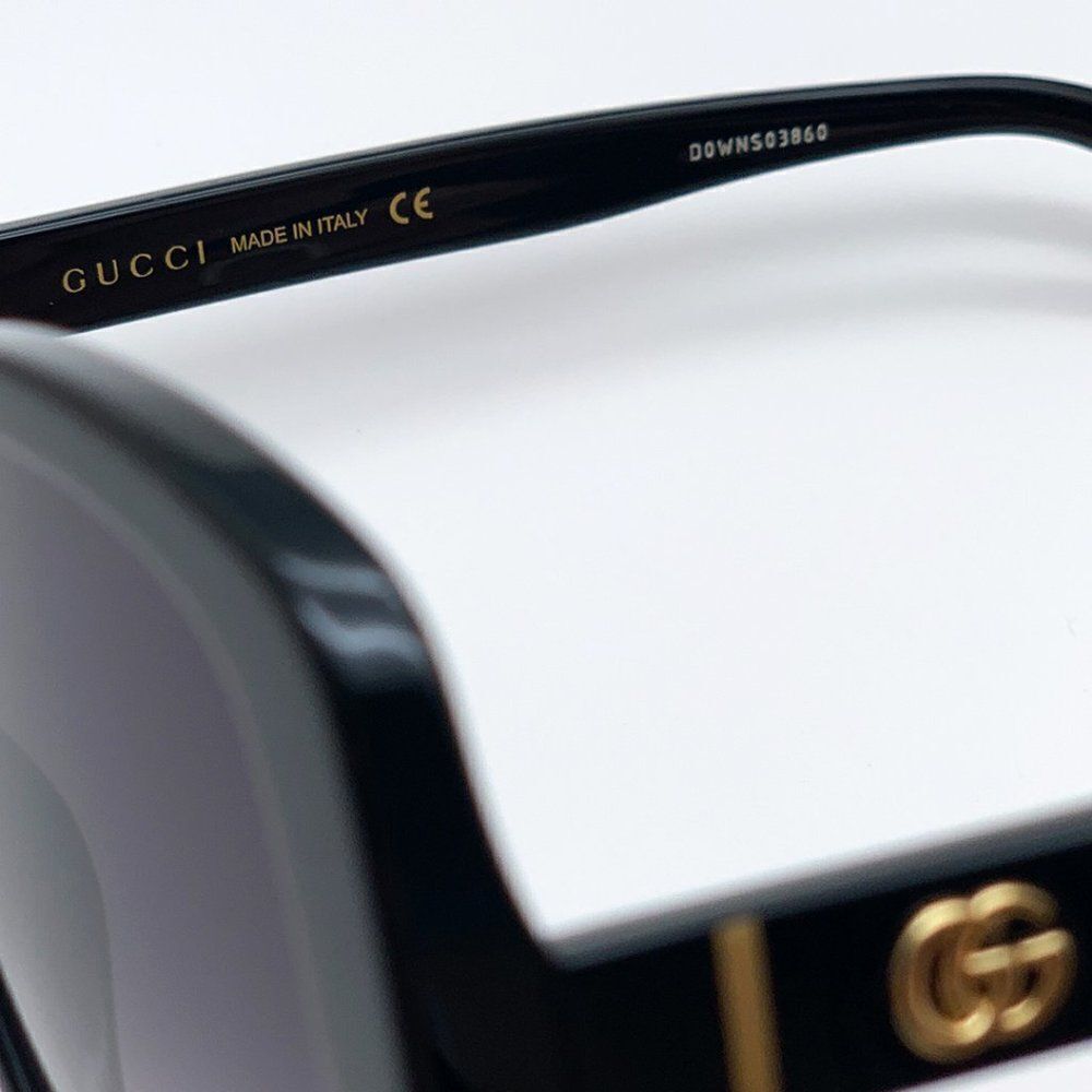 Brand NEW Gucci GG0762S 001 Black Gray Gradient Square Women Sunglasses - Picture 11 of 13